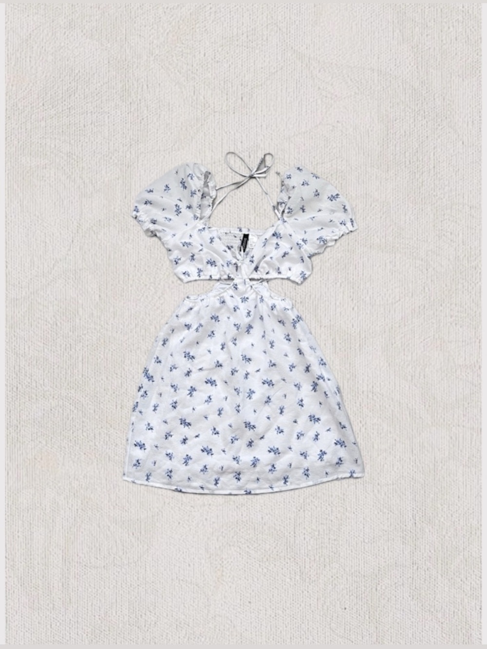 H&M Ditsy Floral Mini Cutout Dress